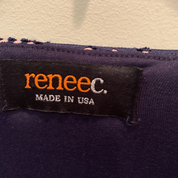 ReneeC 2x navy lace dress. Fit & flare. Like new. - Picture 3 of 6